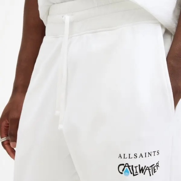 ALLSAINTS Caliwater Relaxed Fit Sweatpants - Optic White Small MSRP $169 - Picture 5 of 13